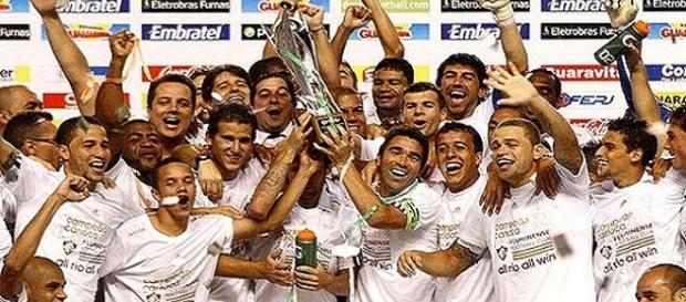 2012: último ano de conquista do Estadual do Rio pelo Fluminense (Foto: Clube dos Fanáticos) 2012: último ano de conquista do Estadual do Rio pelo Fluminense (Foto: Clube dos Fanáticos)