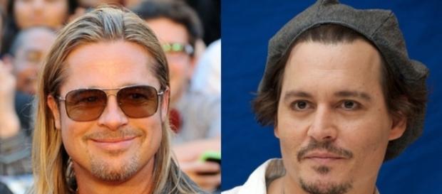 Brad Pitt e Johnny Depp estão na lista Brad Pitt e Johnny Depp estão na lista