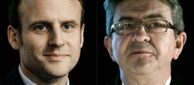 Emmanuel Macron et Jean-Luc Mélenchon Emmanuel Macron et Jean-Luc Mélenchon