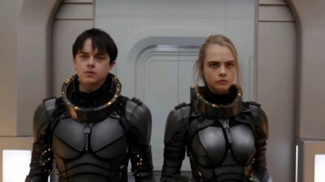 Cara Delevingne e Dan Dehaan sul set di Valerian