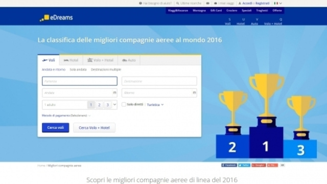 eDreams ha stilato la classifica delle migliori compagnie aeree al mondo.