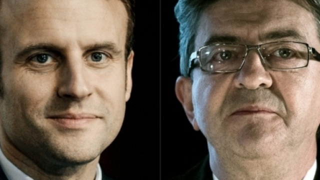 Emmanuel Macron et Jean-Luc Mélenchon