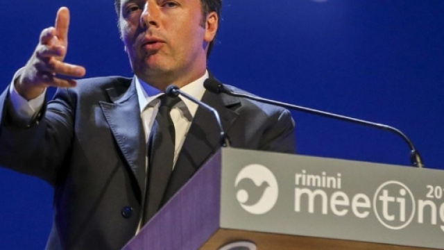 Renzi a Rimini per un meeting.