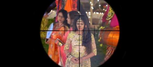 Shooter aims at Anika in IShqbaaz (youtube screen grab)