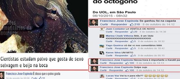 Comentários de José Espinola no Facebook Comentários de José Espinola no Facebook