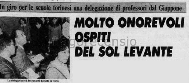 Una recente visita di docenti giapponesi a Torino Una recente visita di docenti giapponesi a Torino