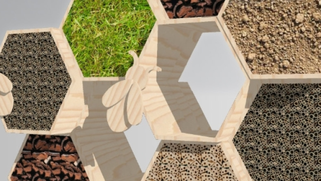 Il primo in Italia realizzato sul lungolago di Mantova, accoglie e protegge le api solitarie in 'camere' con vista. Foto: realizzatoridiidee.it