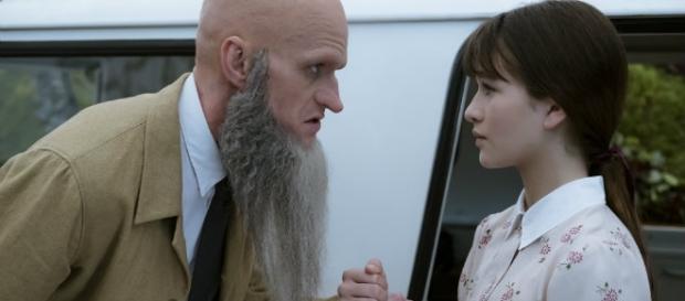Count Olaf (Neil Patrick Harris) confronts Violet Baudelaire (Malina Weissman). (Photo via Joe Lederer, Media.Netflix.com. Used by permission.) Count Olaf (Neil Patrick Harris) confronts Violet Baudelaire (Malina Weissman). (Photo via Joe Lederer, Media.Netflix.com. Used by permission.)