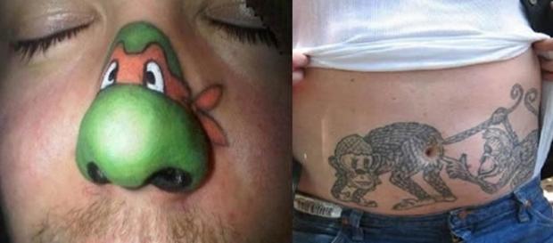 Desenhos inusitados tatuados no corpo Desenhos inusitados tatuados no corpo