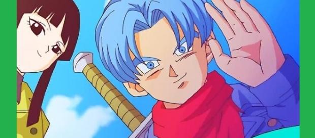 Mai y Trunks marchándose a una linea temporal alternativa Mai y Trunks marchándose a una linea temporal alternativa