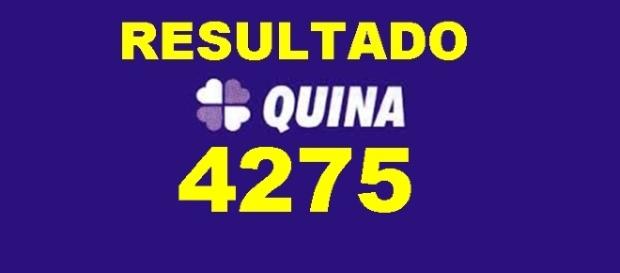 Resultado do jogo da Quina 4275 Resultado do jogo da Quina 4275