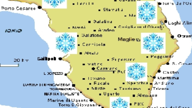 Si prevede neve su varie zone del Salento.