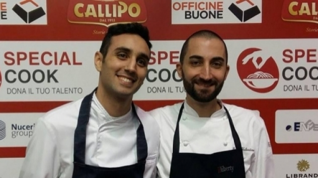 Da sinistra Carlo Andrea Pantaleo, a destra Paolo Valentino, i due finalisti dell'evento