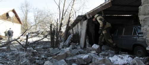 Guerra in Ucraina - Zona industriale di Avdiivska