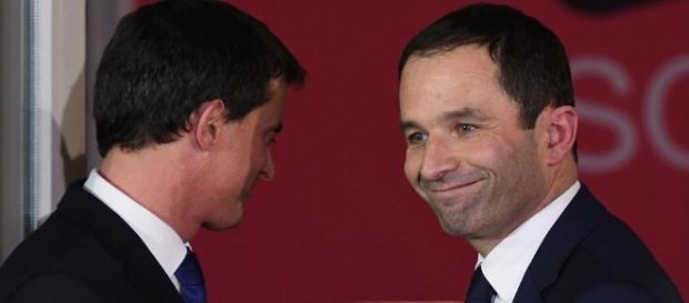 Le perdant et le gagnant de la primaire de la gauche Le perdant et le gagnant de la primaire de la gauche