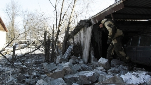 Guerra in Ucraina - Zona industriale di Avdiivska