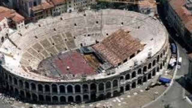 L'Arena di Verona vista dall'alto