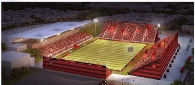 Projeto da arquibancada do Estádio Luso-Brasileiro, onde o Flamengo mandará seus jogos (Foto: Divulgação/Flamengo) Projeto da arquibancada do Estádio Luso-Brasileiro, onde o Flamengo mandará seus jogos (Foto: Divulgação/Flamengo)
