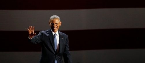 Obama delivers his farewell speech in Chicago - Photo via Nam Y. Huh - mercurynews.com
