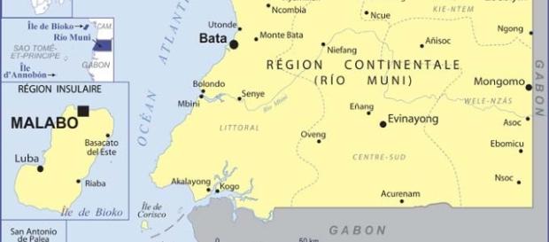 Carte topographique de la Guinée Equatoriale Carte topographique de la Guinée Equatoriale