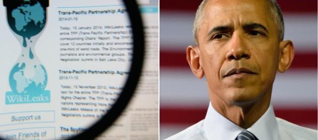 O portal da WikiLeaks e Obama, lado a lado. O portal da WikiLeaks e Obama, lado a lado.