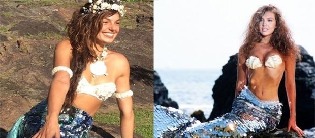 Ísis Valverde em 'A Força do Querer' e Thalia em 'Marimar' Ísis Valverde em 'A Força do Querer' e Thalia em 'Marimar'