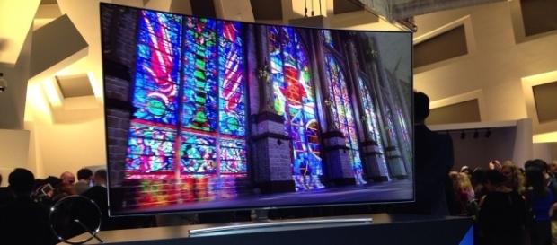 Samsung's new QLED TV was unveiled this week at CES in Las Vegas. (Photo via Mark Albertson) Samsung's new QLED TV was unveiled this week at CES in Las Vegas. (Photo via Mark Albertson)