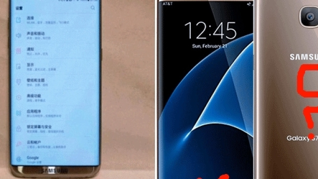 Le futur S8 (à g., s'il s'agit bien de lui) se dispensera du bouton central de marche-arrêt du S7 Edge