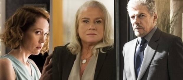 Vitória, Magnólia e Tião em 'A Lei do Amor' (Divulgação/Globo) Vitória, Magnólia e Tião em 'A Lei do Amor' (Divulgação/Globo)