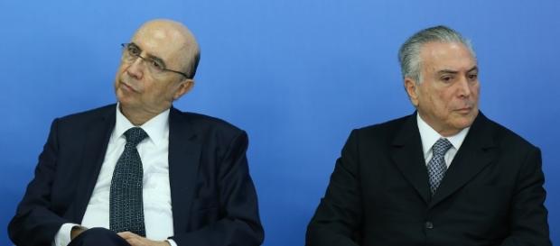 O presidente Temer e o ministro da fazenda, Henrique meireles O presidente Temer e o ministro da fazenda, Henrique meireles