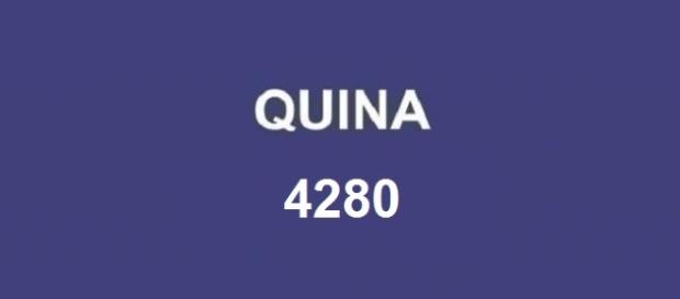 Resultado do sorteio Quina 4280 Resultado do sorteio Quina 4280