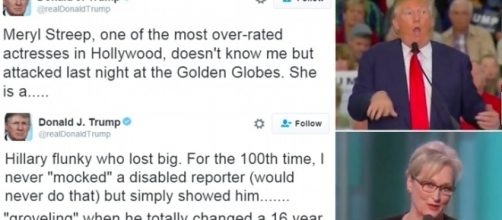I tweet al veleno di Trump contro Meryl Streep