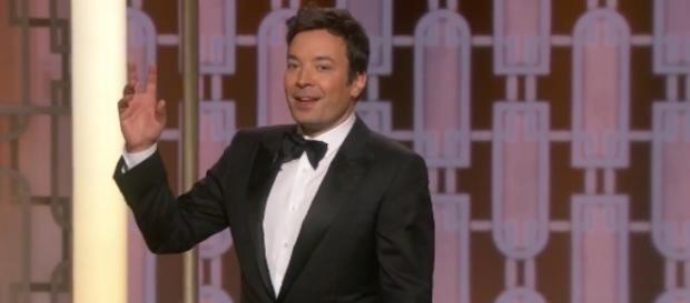 Jimmy Fallon at the Golden Globes, via Twitter Jimmy Fallon at the Golden Globes, via Twitter