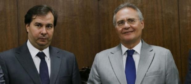 Rodrigo Maia e o presidente do Senado, Renan Calheiros Rodrigo Maia e o presidente do Senado, Renan Calheiros