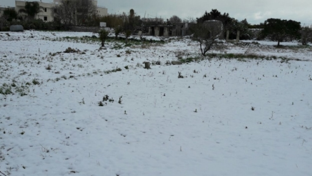 Tanta neve su tutto il Salento.