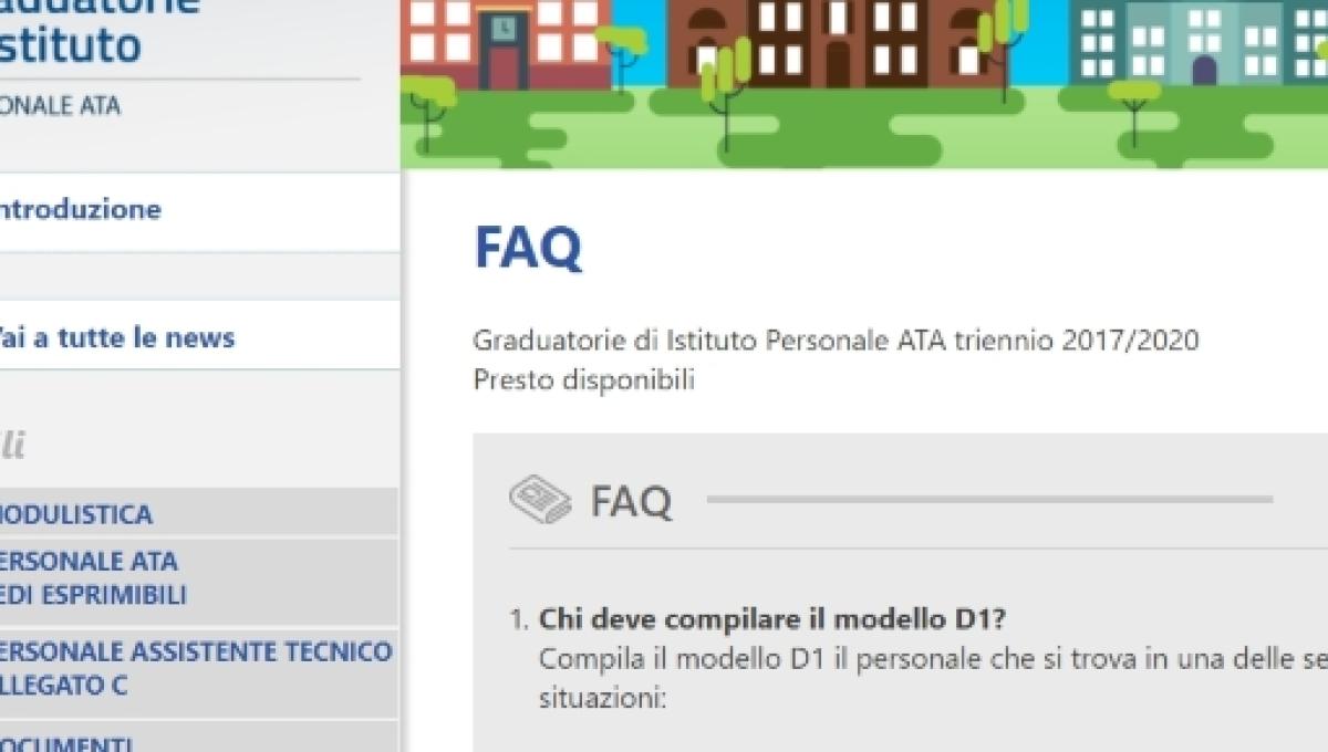 Domanda Ata Chi Deve Compilare Il Modello D1 E D2