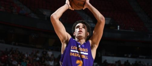 Lakers fans are hoping to see Lonzo Ball on the court for some of Saturday night's preseason game with the Timberwolves. [Image via NBA/YouTube]