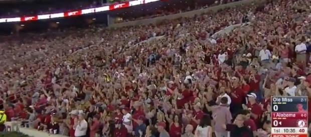 Alabama hosting Ole Miss in SEC play - Youtube screen capture / ESPN Alabama hosting Ole Miss in SEC play - Youtube screen capture / ESPN