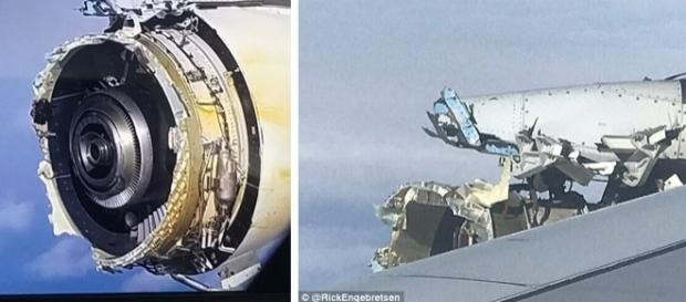 Carcasa unui motor de la un avion Air France s-a DEZINTEGRAT deasupra Atlanticului - Foto: Daily Mail Carcasa unui motor de la un avion Air France s-a DEZINTEGRAT deasupra Atlanticului - Foto: Daily Mail