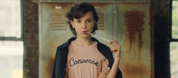 Millie Bobby Brown's Eleven will sport a new look in "Stranger Things" season 2. (Image Credit: Converse/YouTube) Millie Bobby Brown's Eleven will sport a new look in "Stranger Things" season 2. (Image Credit: Converse/YouTube)