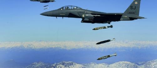 A US Airforce F-15E Striker aircraft in a past bombing mission in Afghanistan. (Photo credits; Defense.gov.| wikimedia)