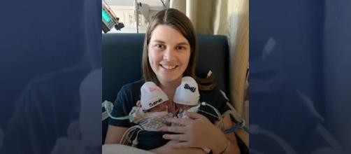 Katie Evans was killed by a suspected DUI driver on her way home from visiting her twins [Image credit: Atlanta Journal-Constitution/YouTube]