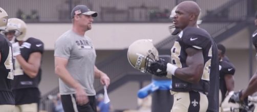 Adrian Peterson Raw Footage from Training Camp from YouTube/New Orleans Saints on NOLA.com