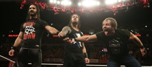 The Shield made their official reunion on the latest episode of WWE "Raw" in Indianapolis. [Image via WWE/YouTube]