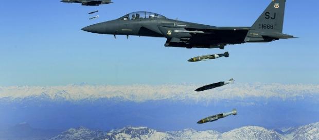 A US Airforce F-15E Striker aircraft in a past bombing mission in Afghanistan. (Photo credits; Defense.gov.| wikimedia) A US Airforce F-15E Striker aircraft in a past bombing mission in Afghanistan. (Photo credits; Defense.gov.| wikimedia)
