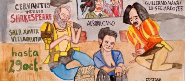 Cervantes versos Shakespeare, obra homenaje de Aurora Cano. Cervantes versos Shakespeare, obra homenaje de Aurora Cano.