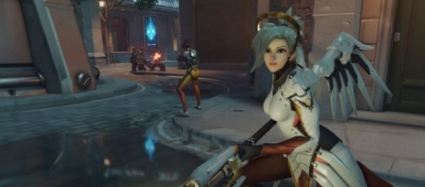 'Overwatch' hero Mercy. (Image Credit: GamingTaylor/YouTube) 'Overwatch' hero Mercy. (Image Credit: GamingTaylor/YouTube)
