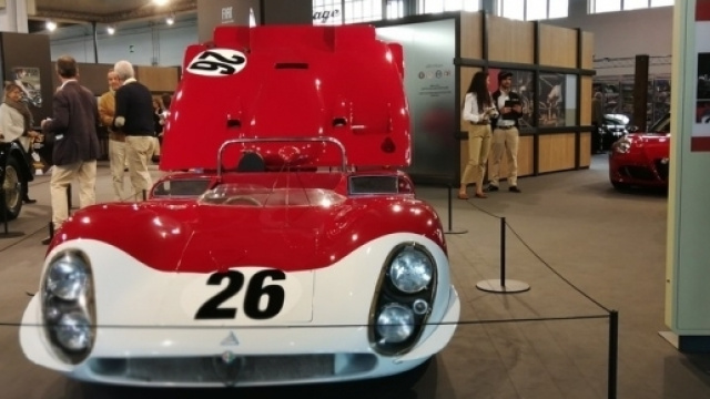 Alfa Romeo 33 esposta nella fiera a Padova Auto e Moto d'Epoca 2017