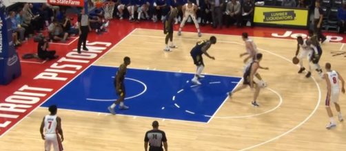 Boban Marjanovic easy dunk - Detroit Pistons vs. Indiana Pacers; (Photo Credit: NBA highlights/Youtube)