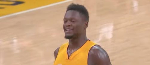 Julius Randle and the L.A. Lakers host the Utah Jazz on Tuesday night. [Image via NBA/YouTube]